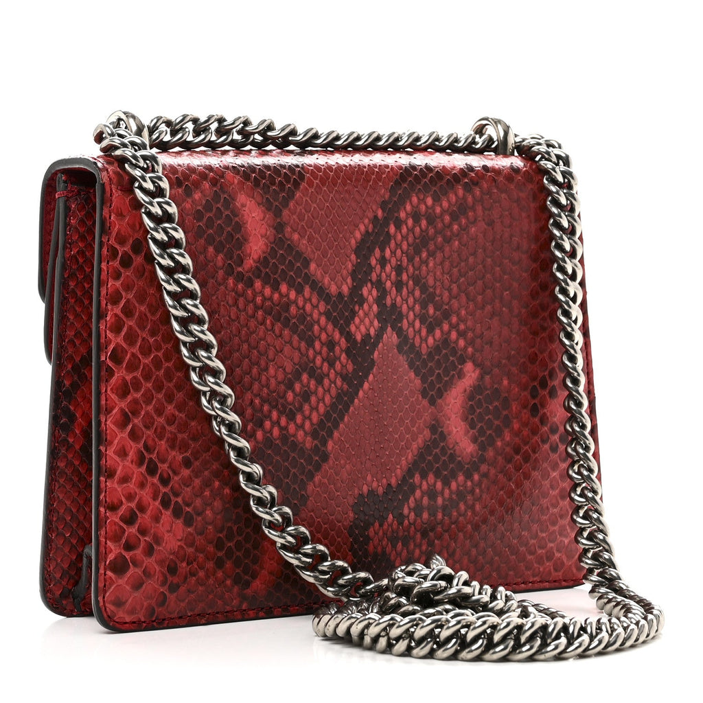 Gucci Snakeskin Mini Dionysus Shoulder Bag Red