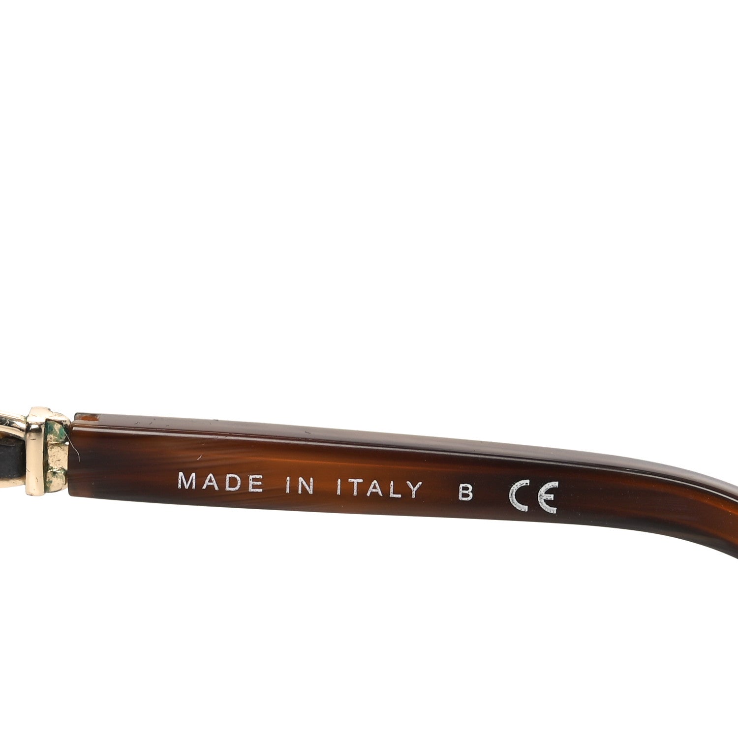 Acetate Metal Lambskin Chain Square Sunglasses 5210-Q Brown