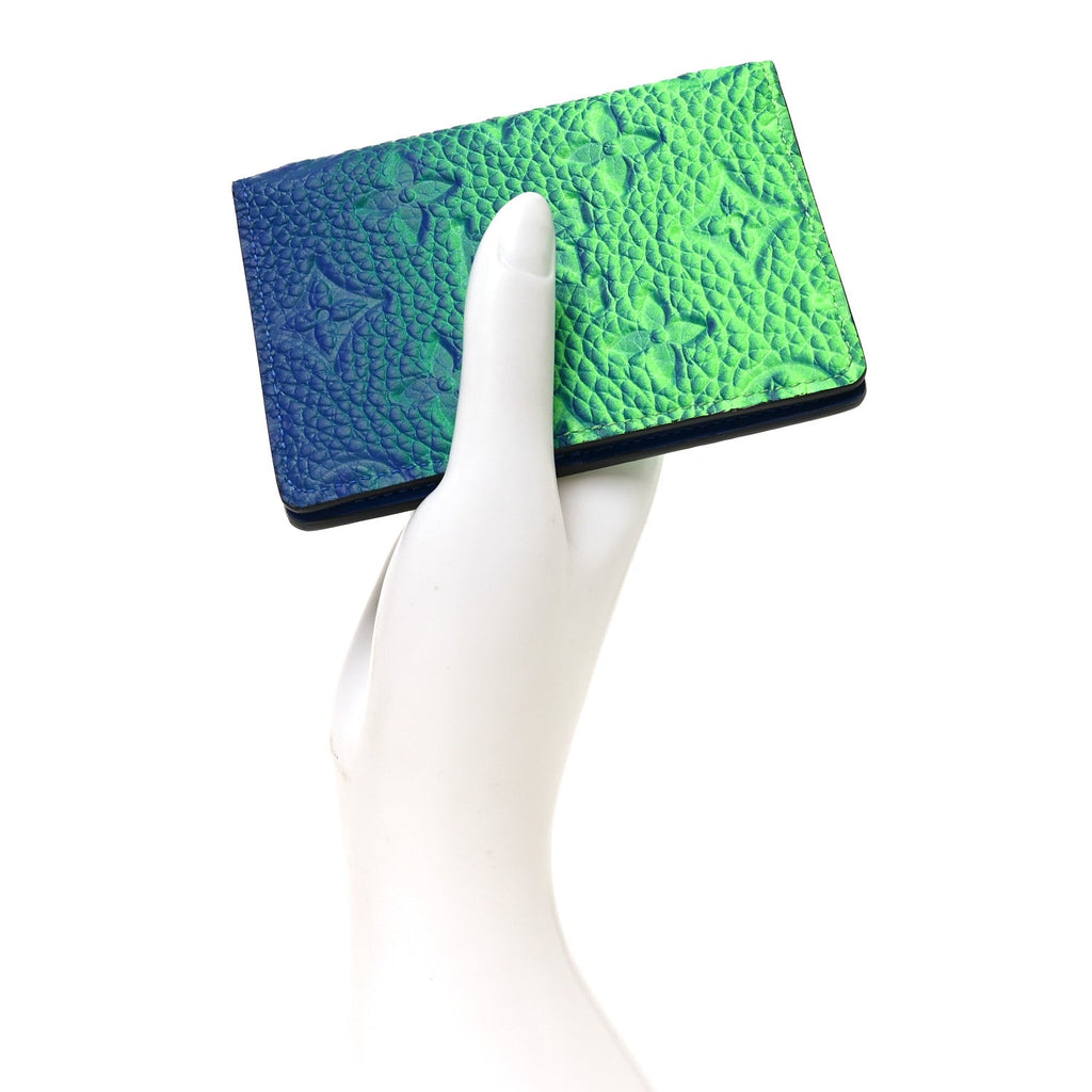 Louis Vuitton Taurillon Illusion Pocket Organizer Bleu Vert