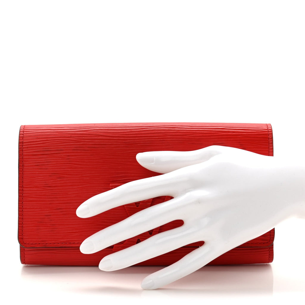 Louis Vuitton Epi Louise Wallet Coquelicot