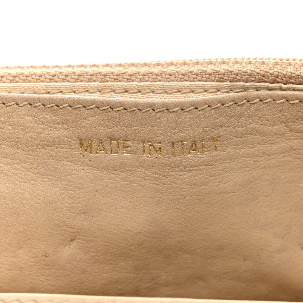 Chanel Caviar Timeless CC Wallet on Chain WOC Beige