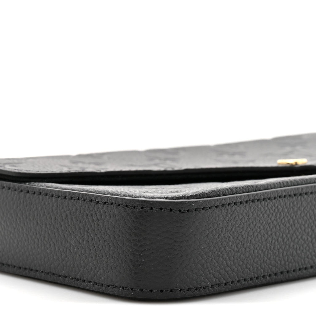 Louis Vuitton Empreinte Pochette Felicie Chain Wallet Black