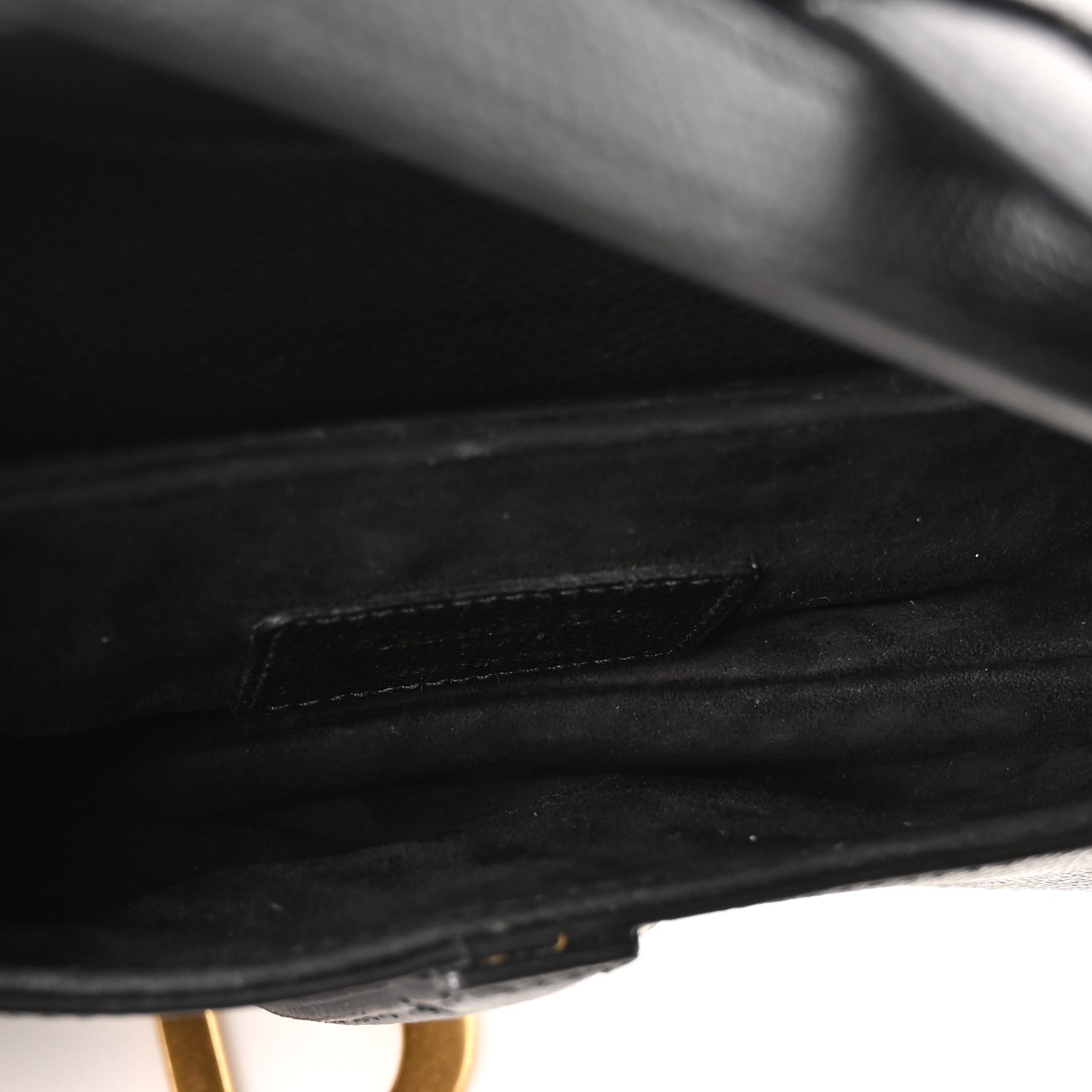 Christian Dior Grained Calfskin Mini Saddle Bag Black