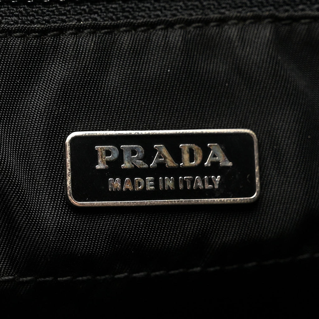 Prada Tessuto Nylon Mini Shopping Tote Black
