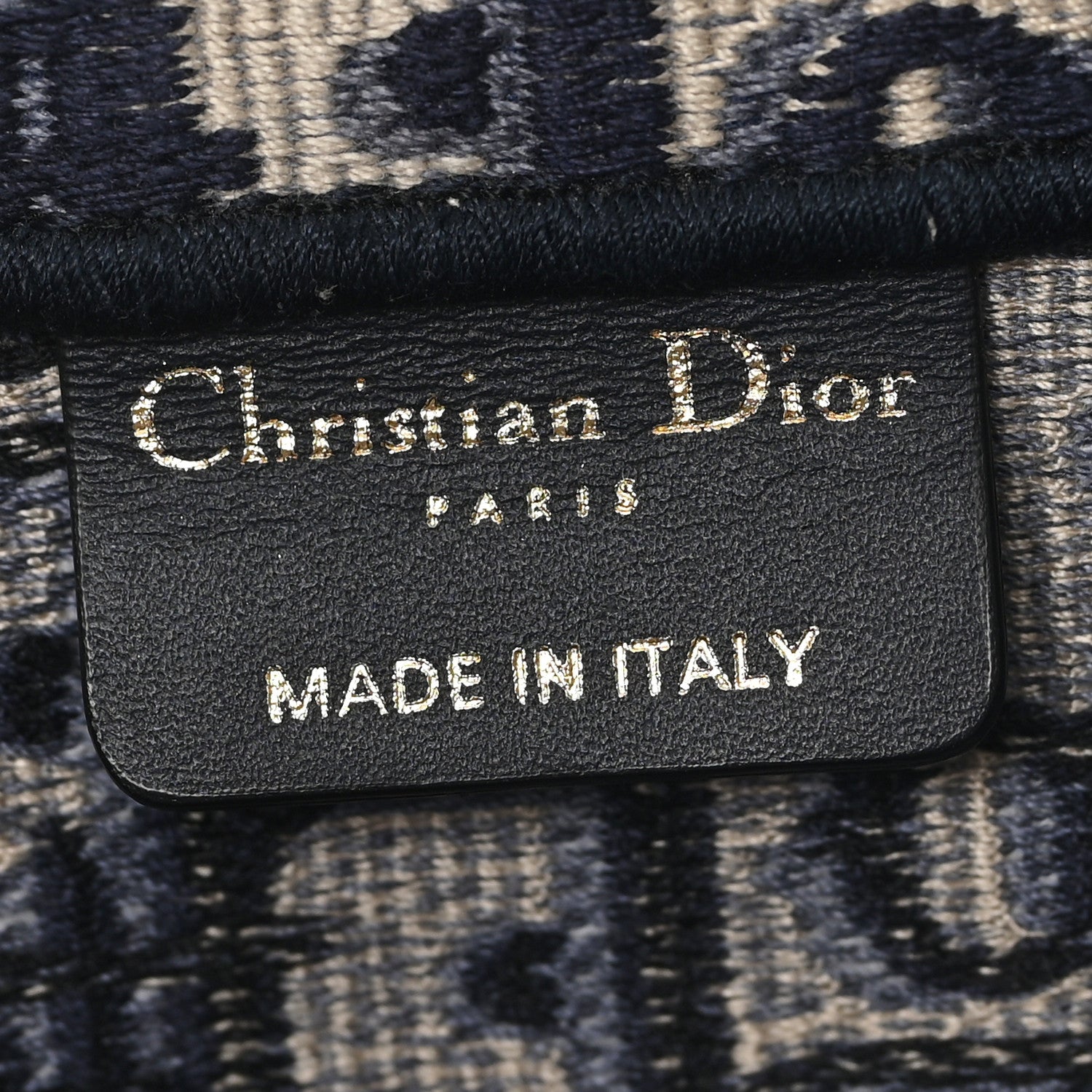 Christian Dior Oblique Large Book Tote Blue Multicolor