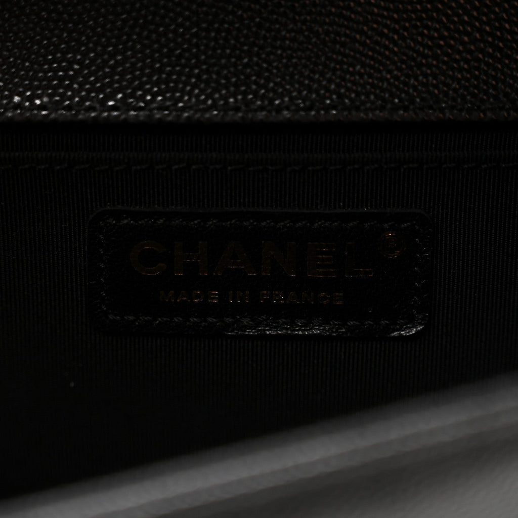 Chanel Caviar Quilted Medium Boy Flap Black