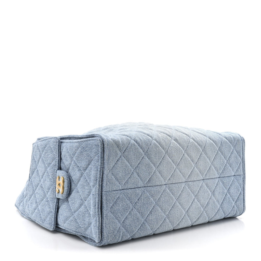 Chanel Washed Denim Quilted Medium Chanel 25 Handbag Blue