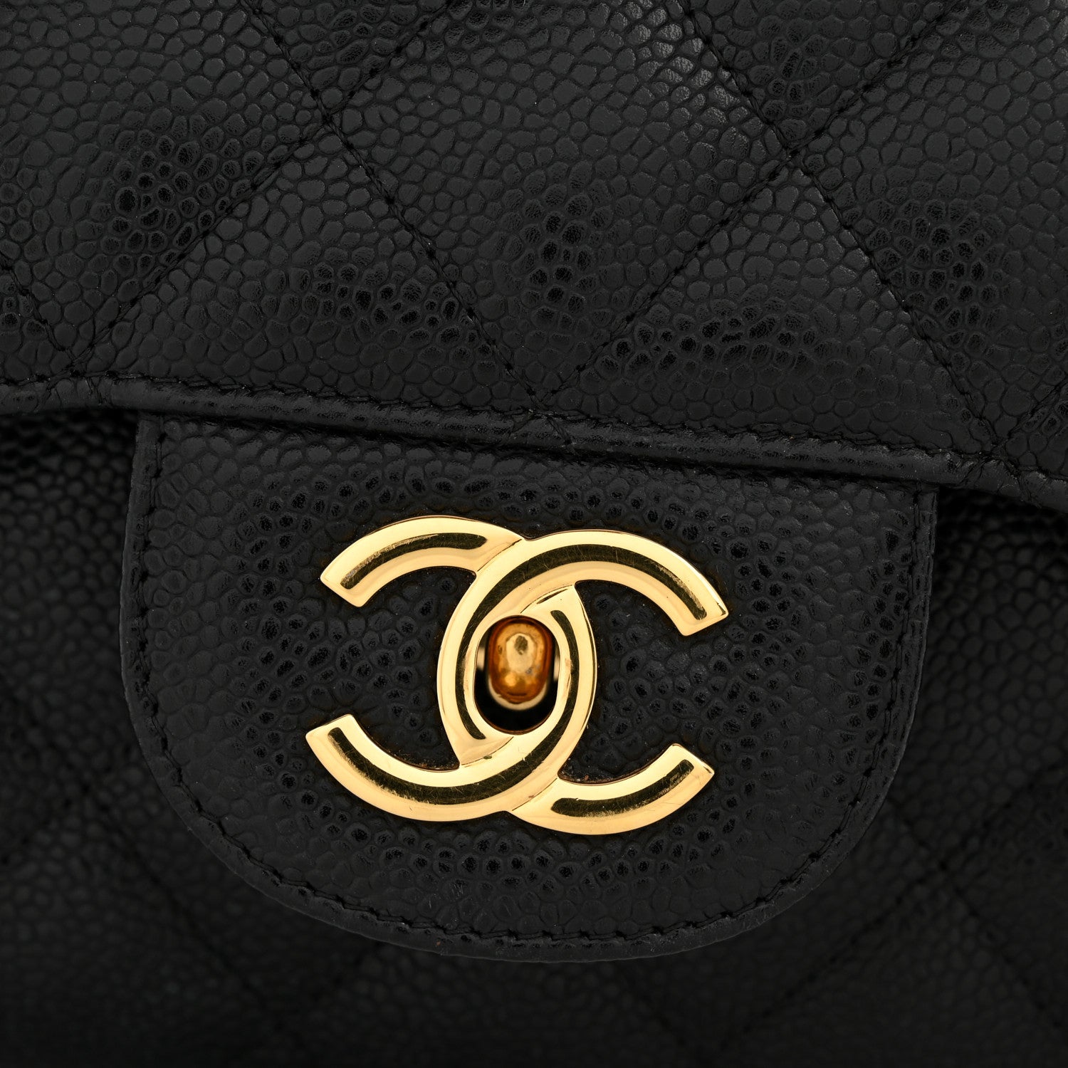 Chanel Caviar Quilted Jumbo Double Flap Black