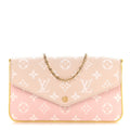 Louis Vuitton Empreinte Spring in the City Felicie Pochette Chain Wallet Pink Beige Yellow