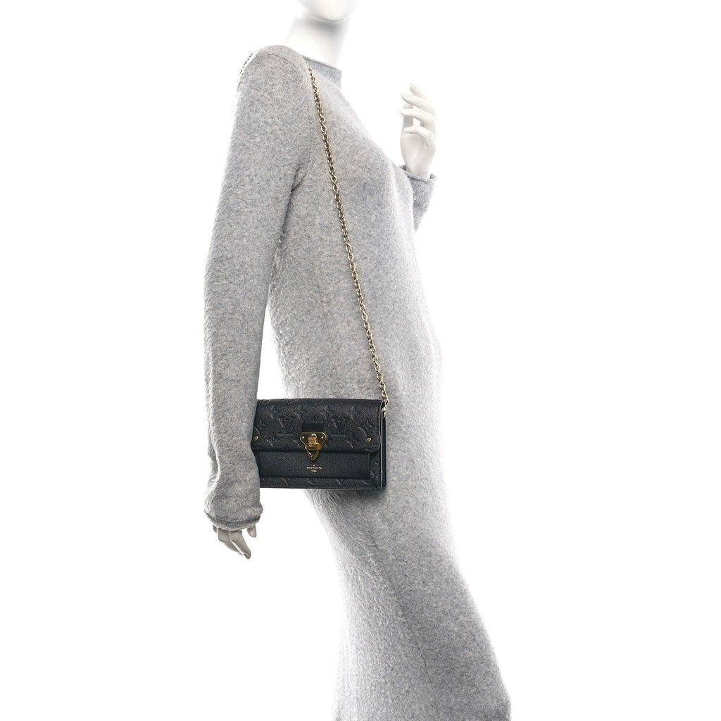 Louis Vuitton Empreinte Vavin Chain Wallet Black