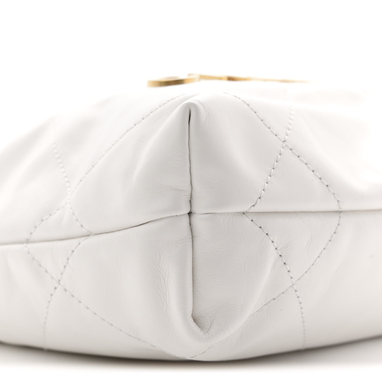 Chanel Shiny Calfskin Quilted Mini Chanel 22 White