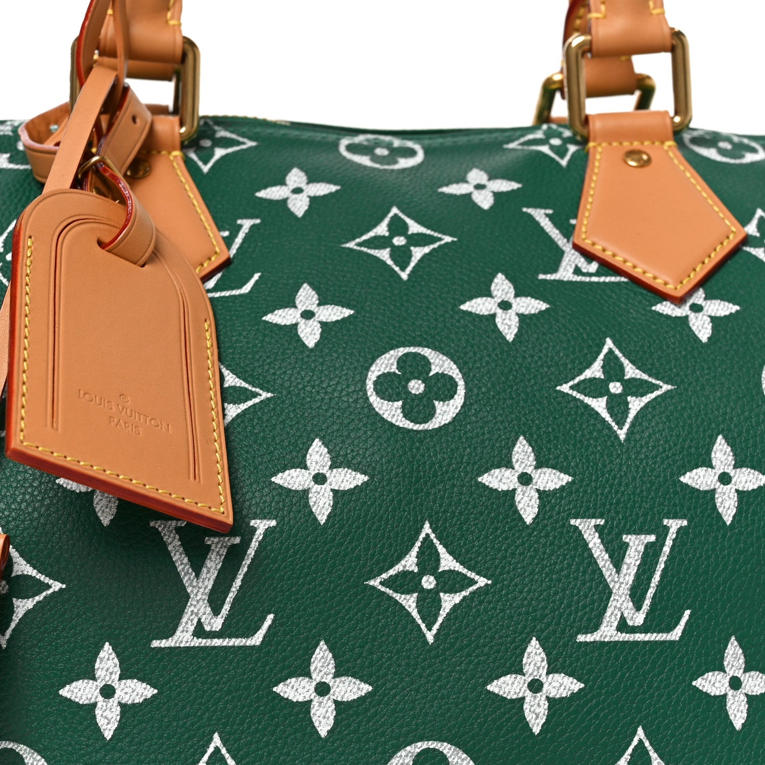 Louis Vuitton Calfskin Monogram Speedy P9 Bandouliere 40 Green