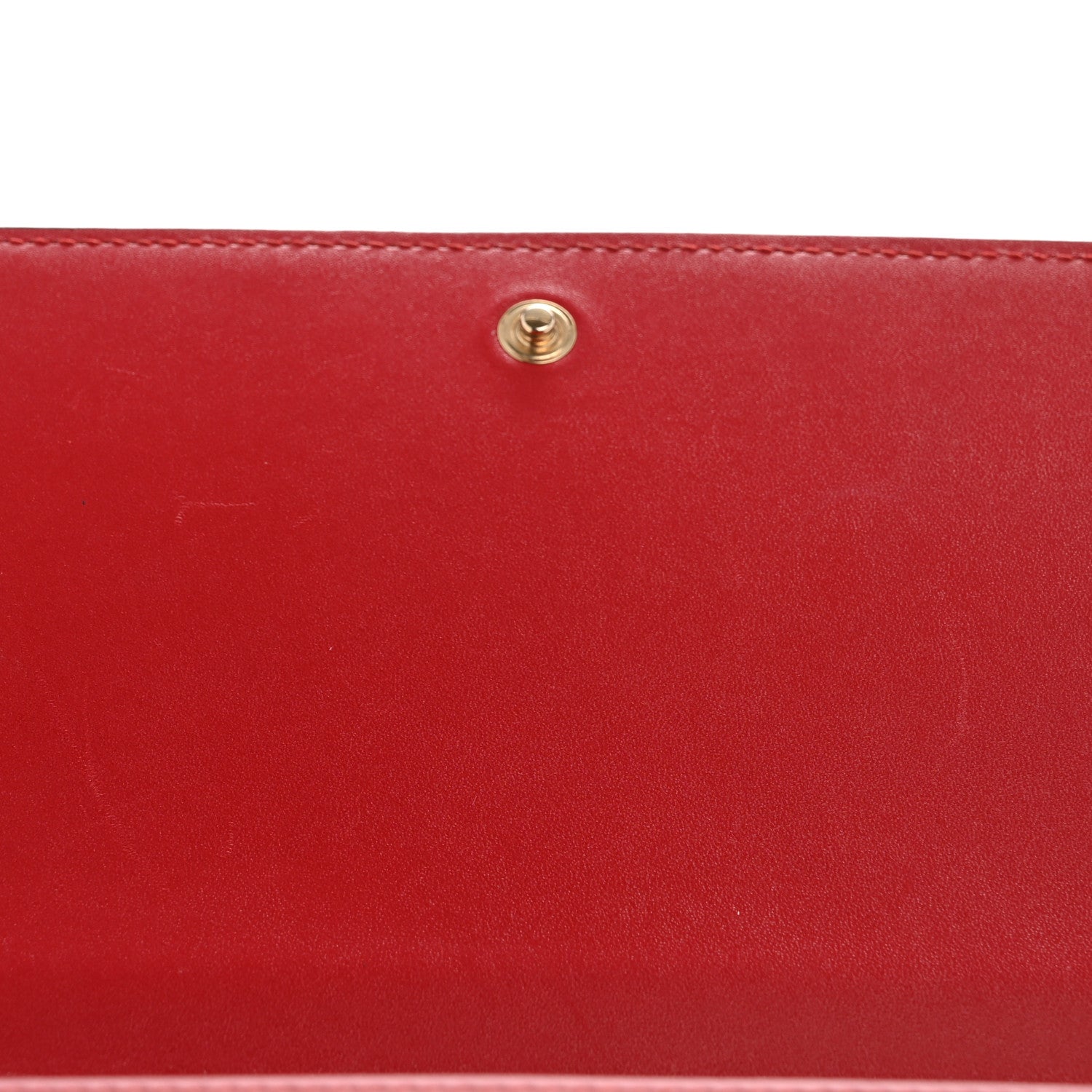Gucci Guccissima Signature Bowy Chain Wallet Hibiscus Red
