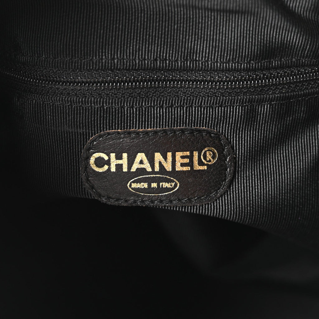 Chanel Caviar Quilted Drawstring Backpack Black