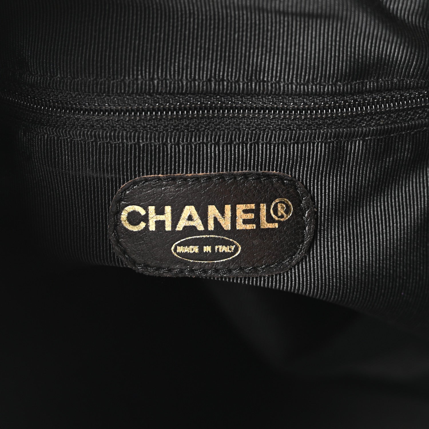 Chanel Caviar Quilted Drawstring Backpack Black