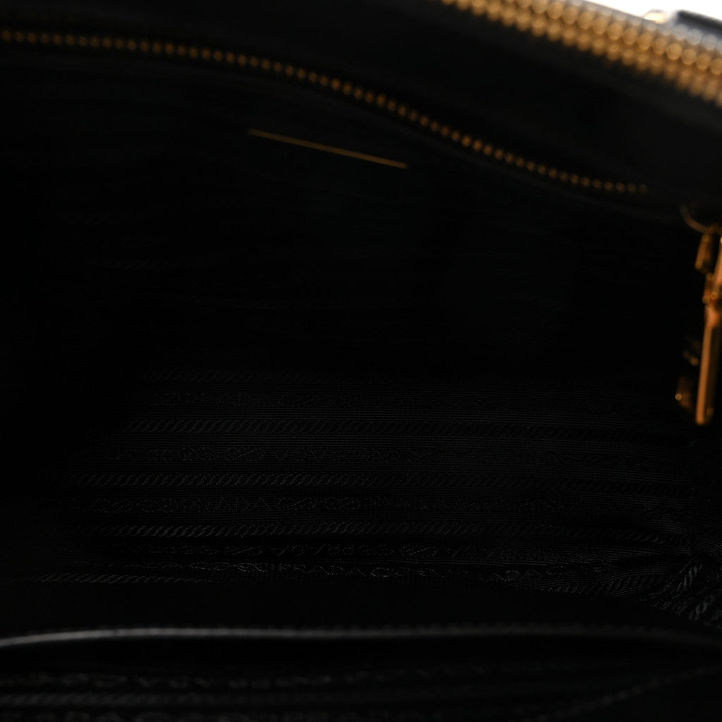 Prada Saffiano Small Galleria Double Zip Tote Black