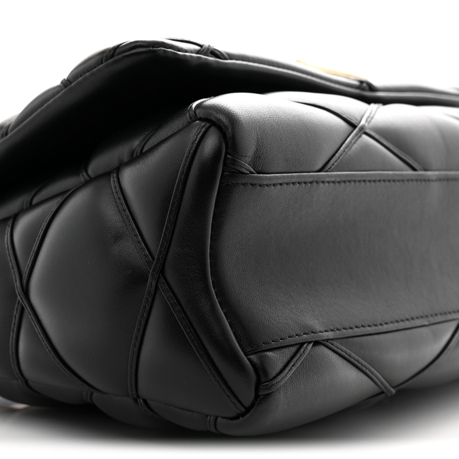 Louis Vuitton Lambskin Malletage Top Handle GO-14 GM Black