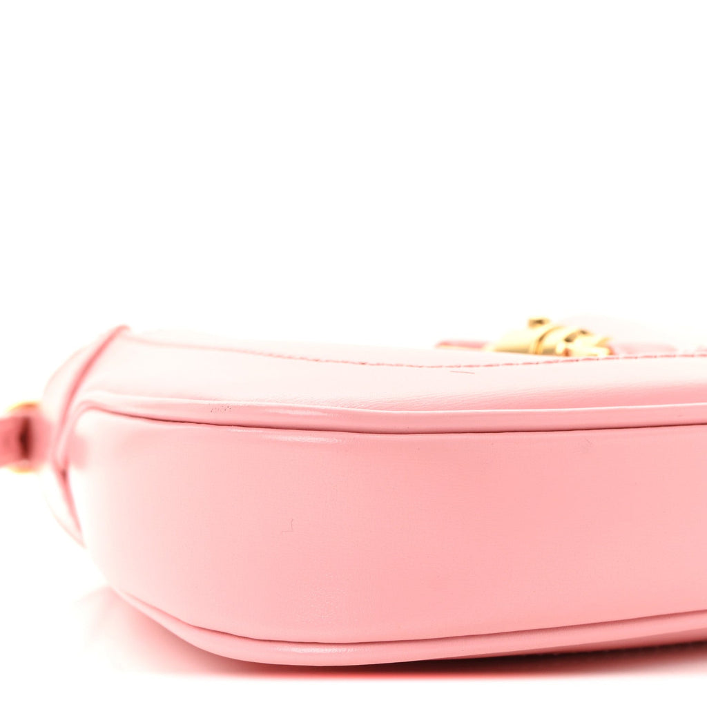 Gucci Boarded Dyana Lux Calfskin Mini Jackie 1961 Hobo Wild Rose