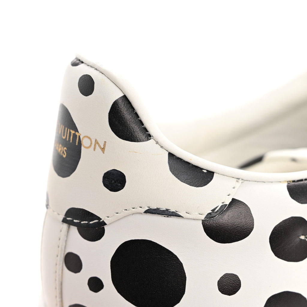 Louis Vuitton LV X YK Calfskin Printed Infinity Dots Time Out Sneakers 38 White