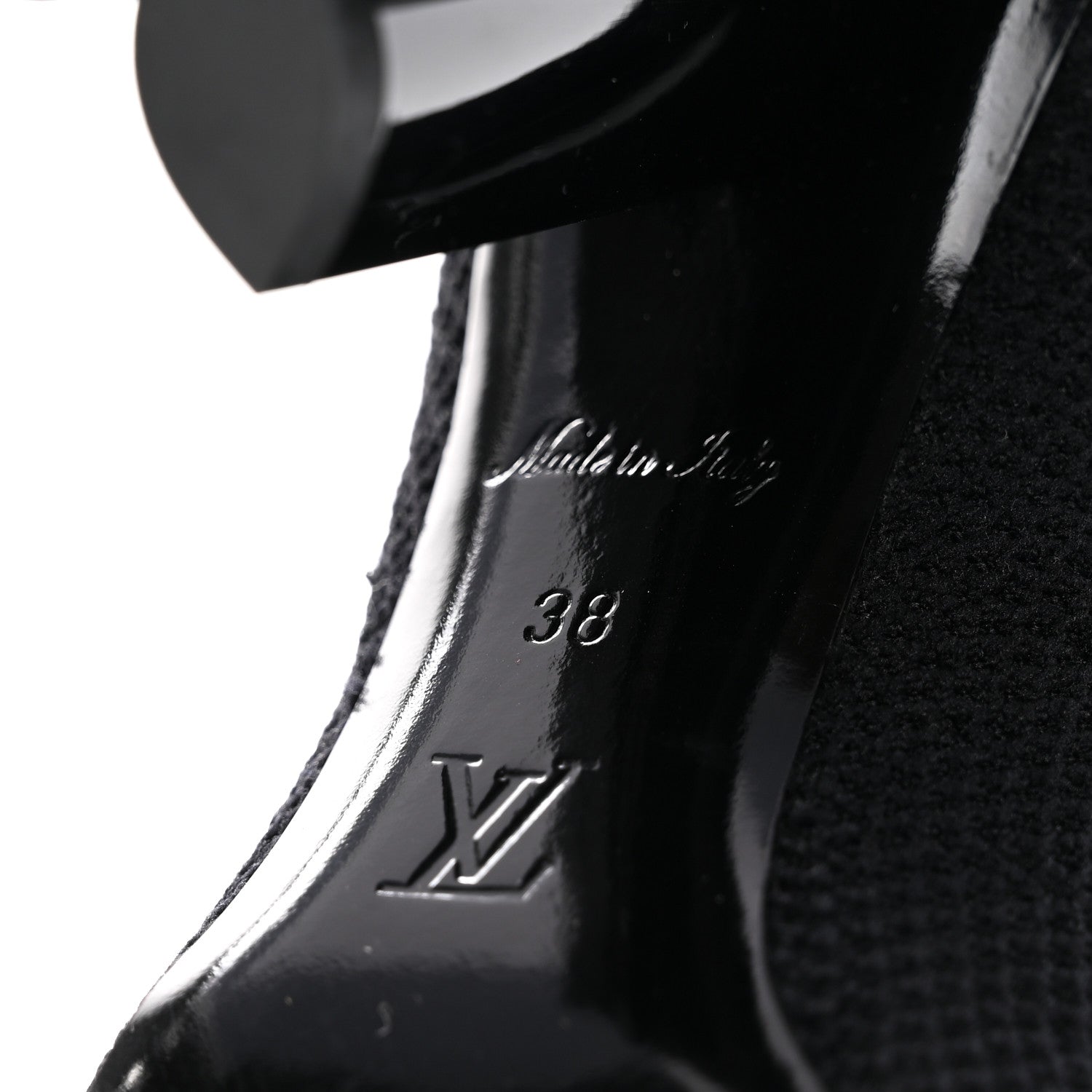Louis Vuitton Monogram Stretch Fabric Silhouette Ankle Boots 38 Black