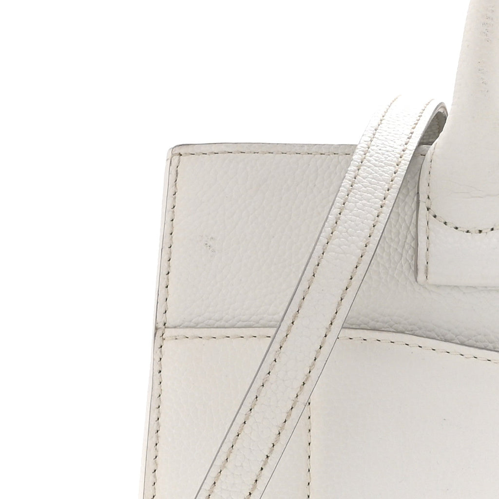 Chanel Grained Calfskin Small Neo Executive Shopper Tote White
