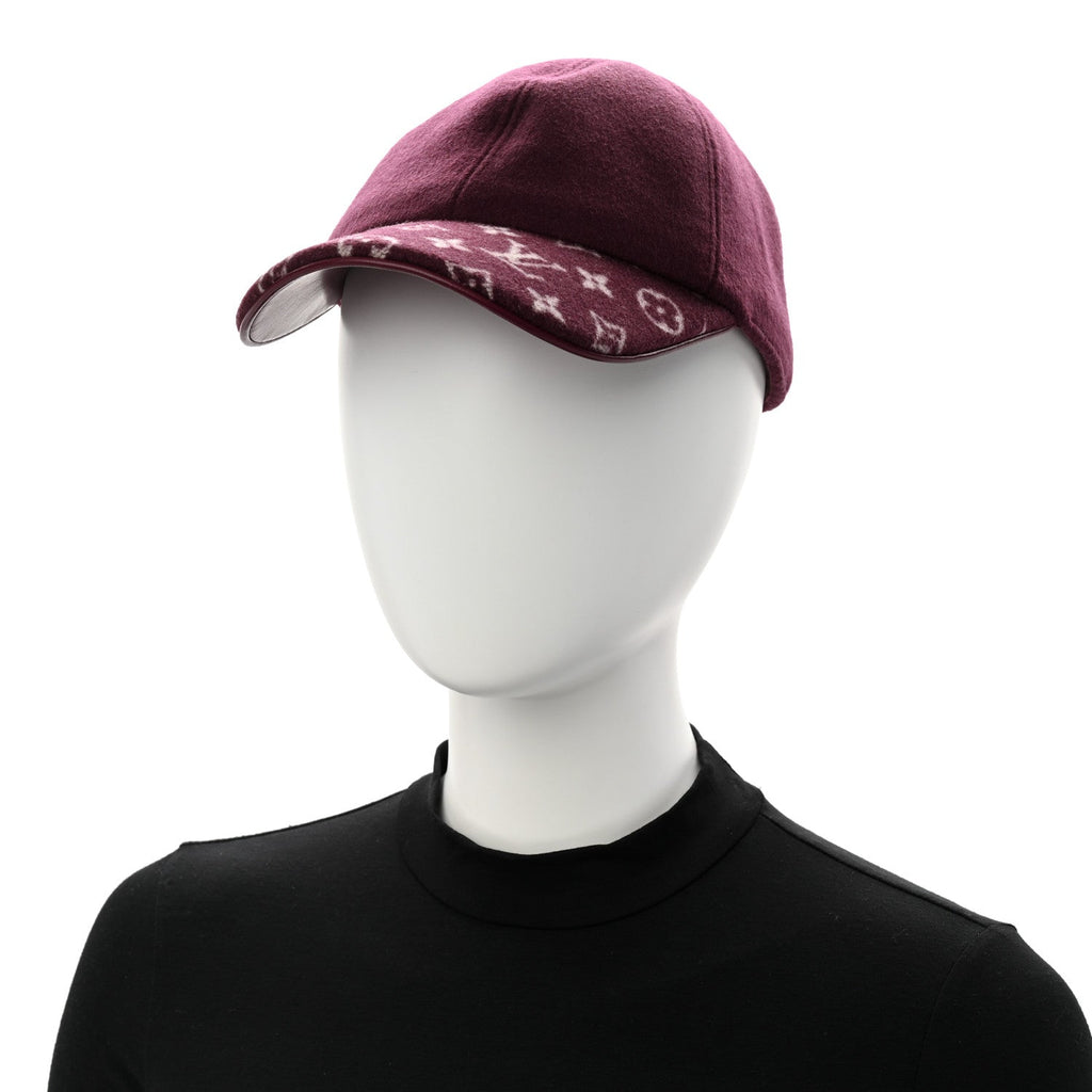 Louis Vuitton Wool Silk Monogram Endless Cap L Bordeaux
