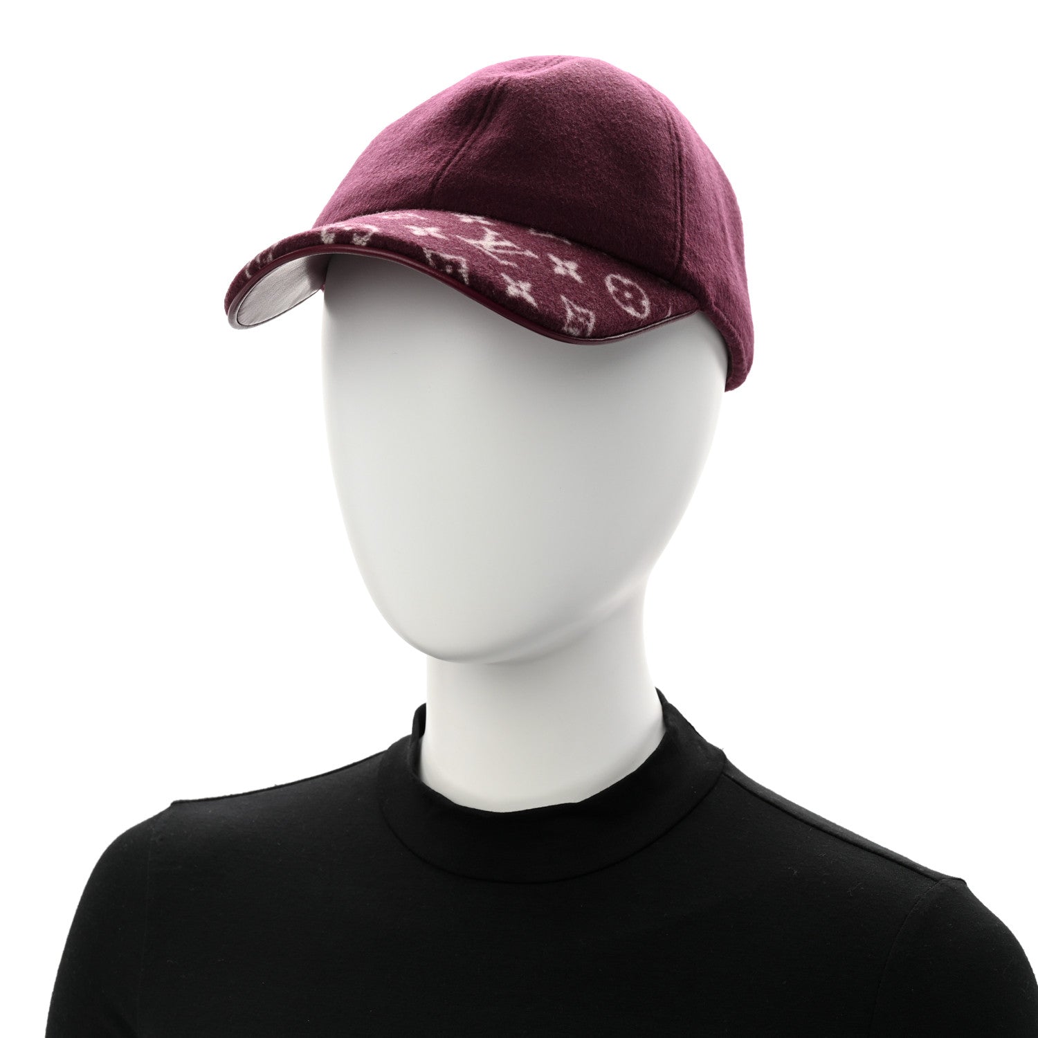 Louis Vuitton Wool Silk Monogram Endless Cap L Bordeaux