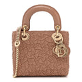 Christian Dior Lambskin Gathered Mini Lady Dior Fard