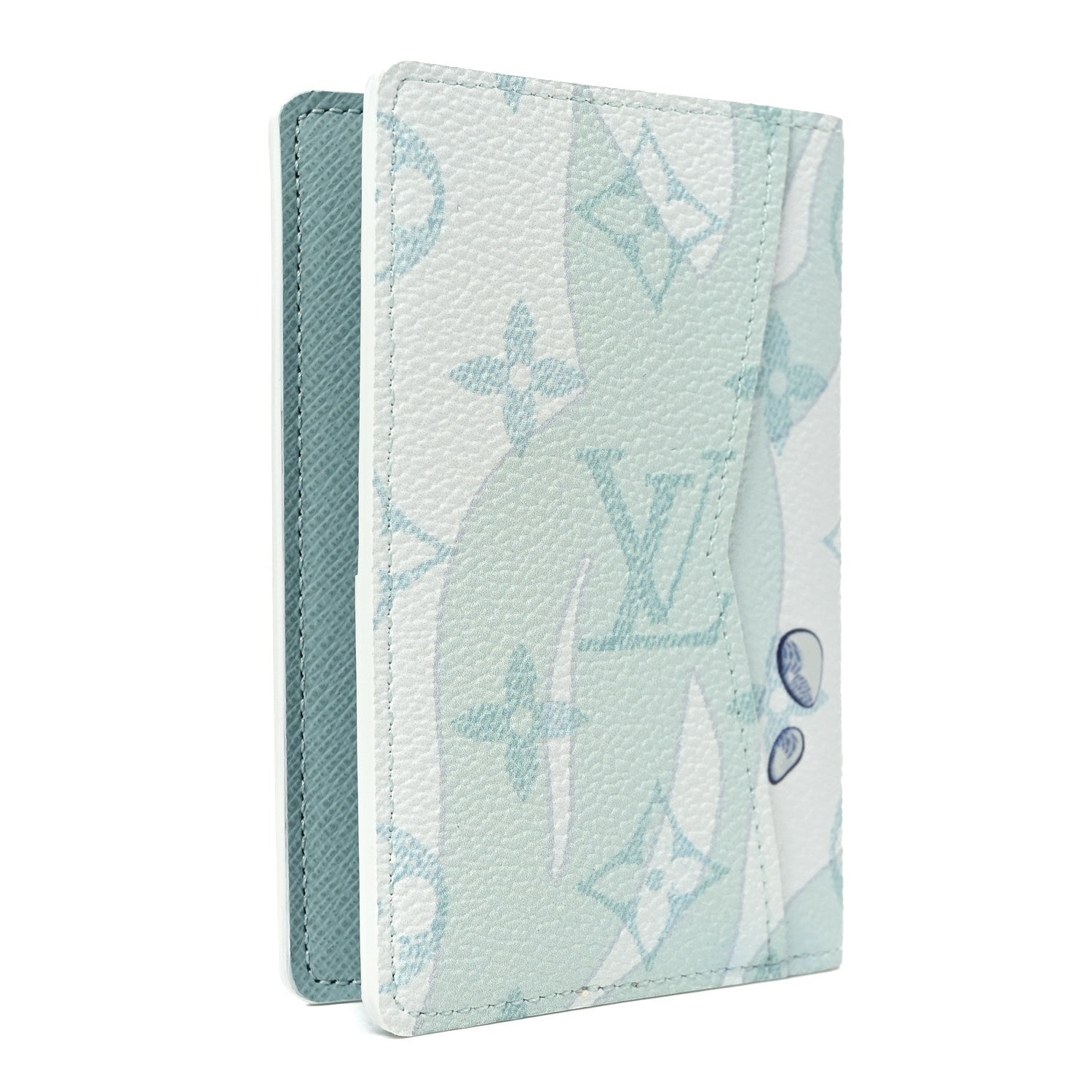 Louis Vuitton Monogram Aquagarden Pocket Organizer NM Crystal Blue