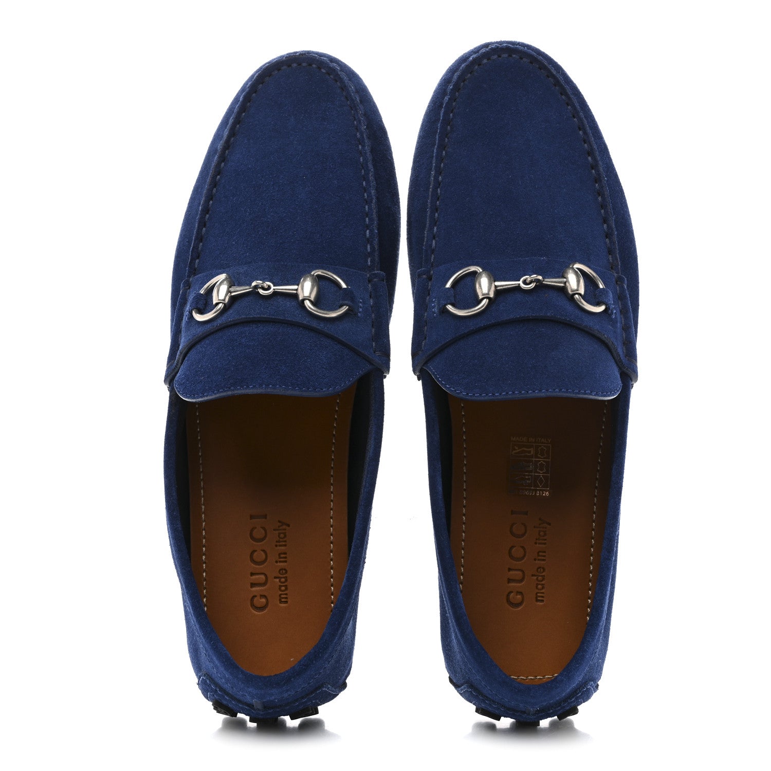 Gucci Suede Mens Horsebit Driver Loafers 8 Royale