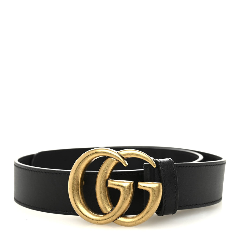 Gucci Calfskin Double G 30mm Belt 65 26 Black