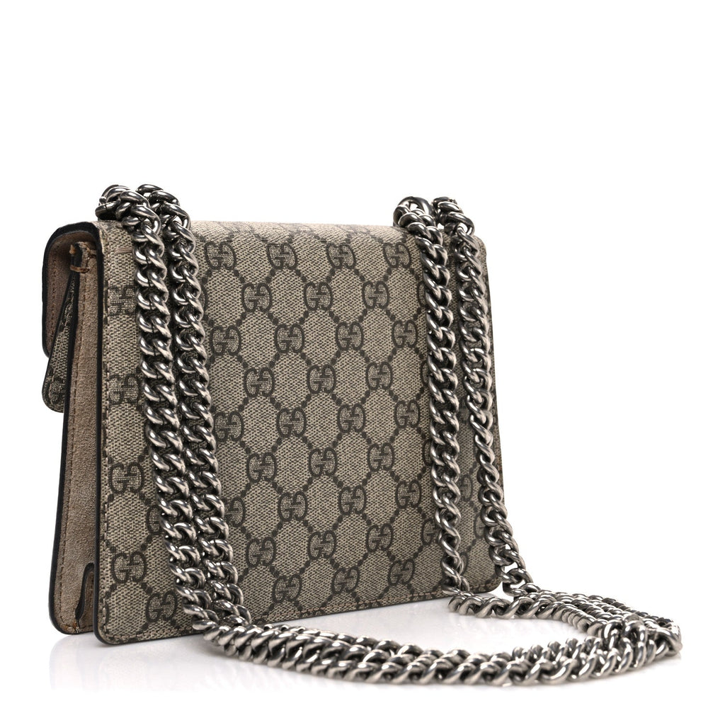 Gucci GG Supreme Monogram Mini Dionysus Shoulder Bag Taupe