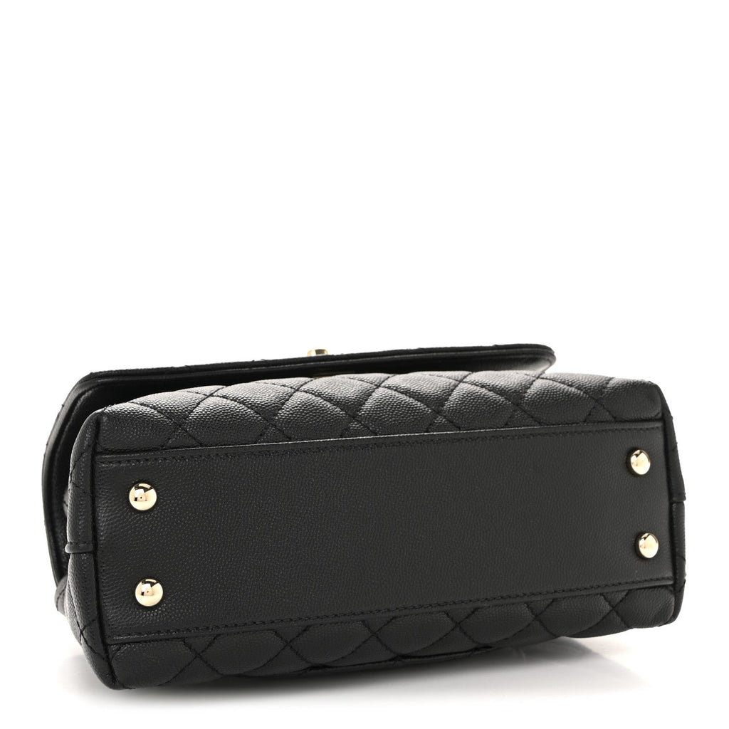 Chanel Caviar Quilted Mini Coco Handle Flap Black
