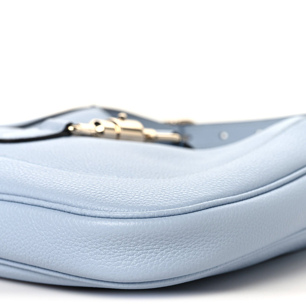 Gucci Grained Calfskin Web Medium Jackie 1961 Hobo Light Blue