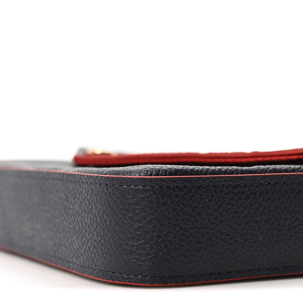 Louis Vuitton Empreinte Pochette Felicie Chain Wallet Marine Rouge