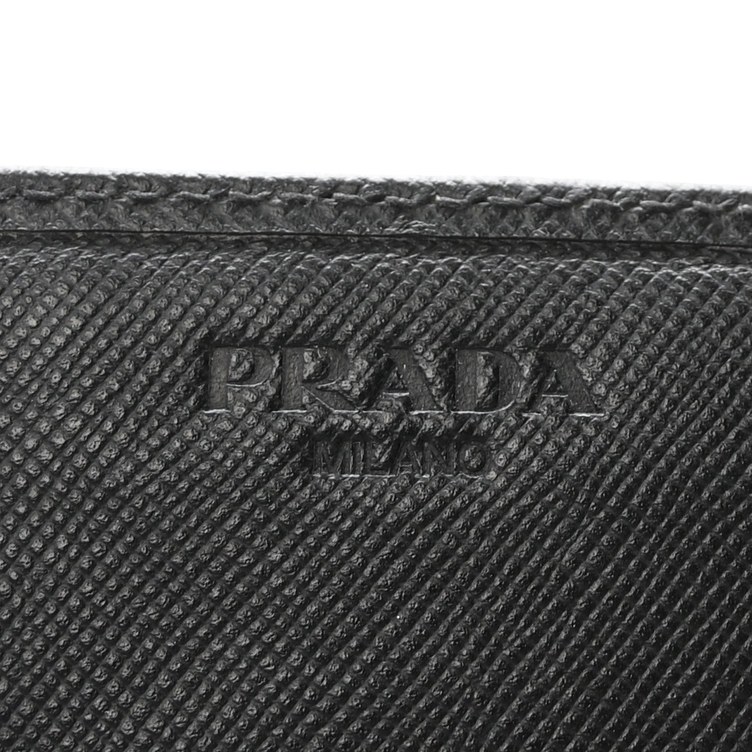 Prada Saffiano Metal Continental Flap Wallet Black