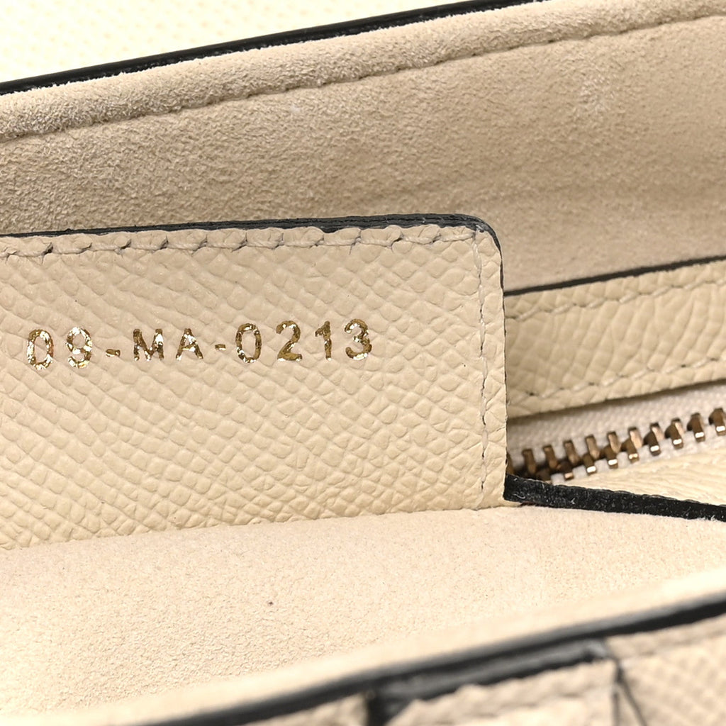Christian Dior Grained Calfskin Saddle Bag With Strap Latte