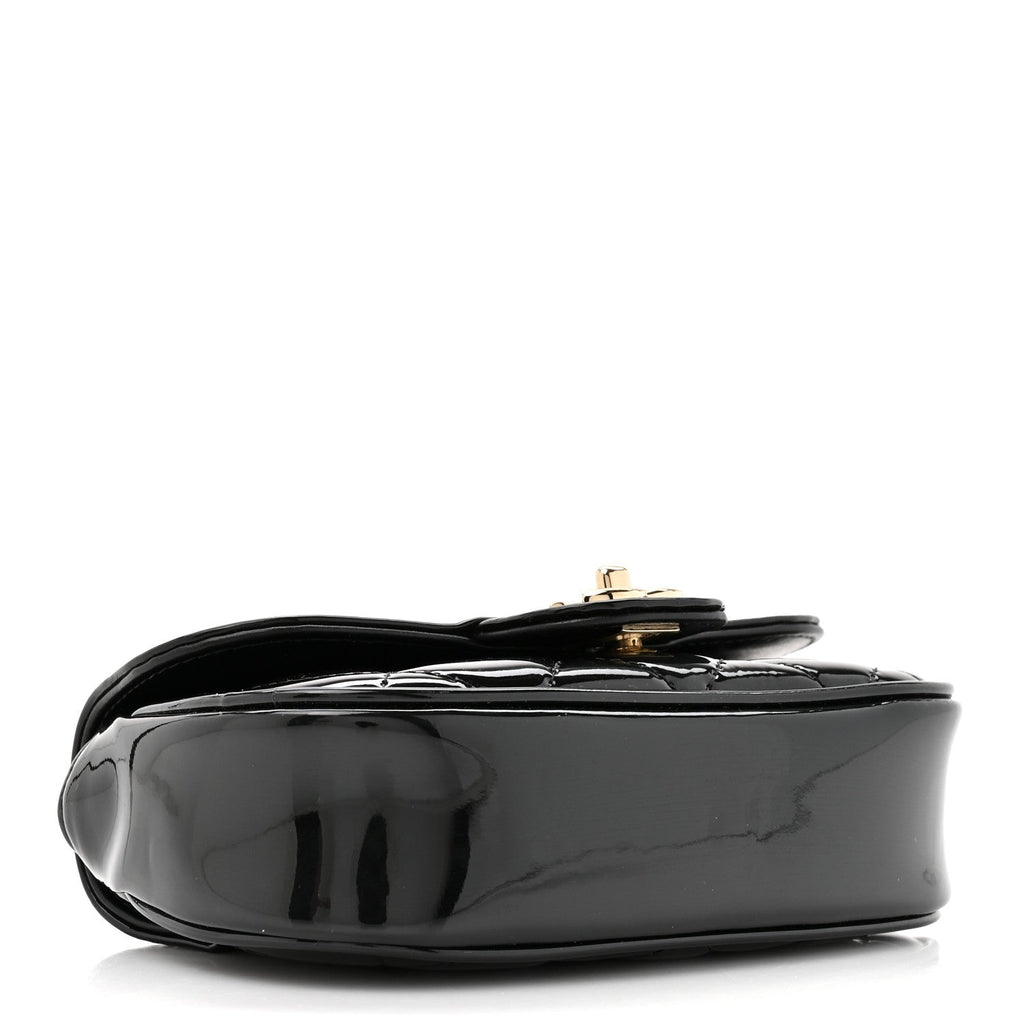 Chanel Patent Calfskin Quilted Mini Flap Black