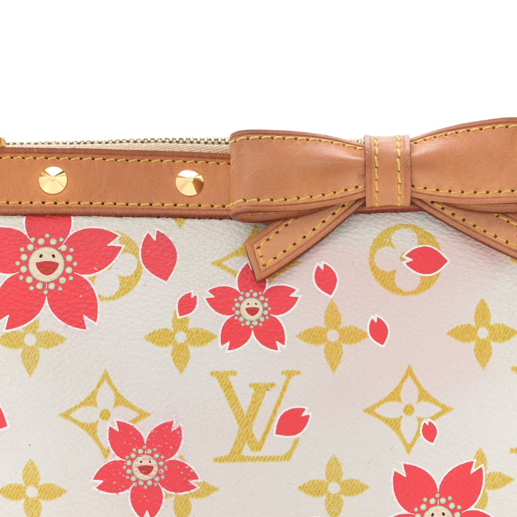 Louis Vuitton Monogram Cherry Blossom Pochette Accessories Red