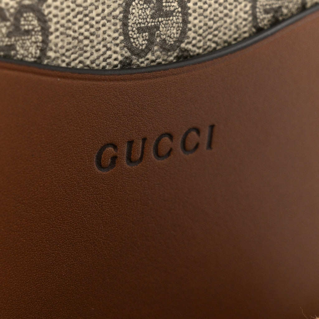Gucci GG Supreme Monogram Mini Camera Bag Beige Ebony Old Sundial
