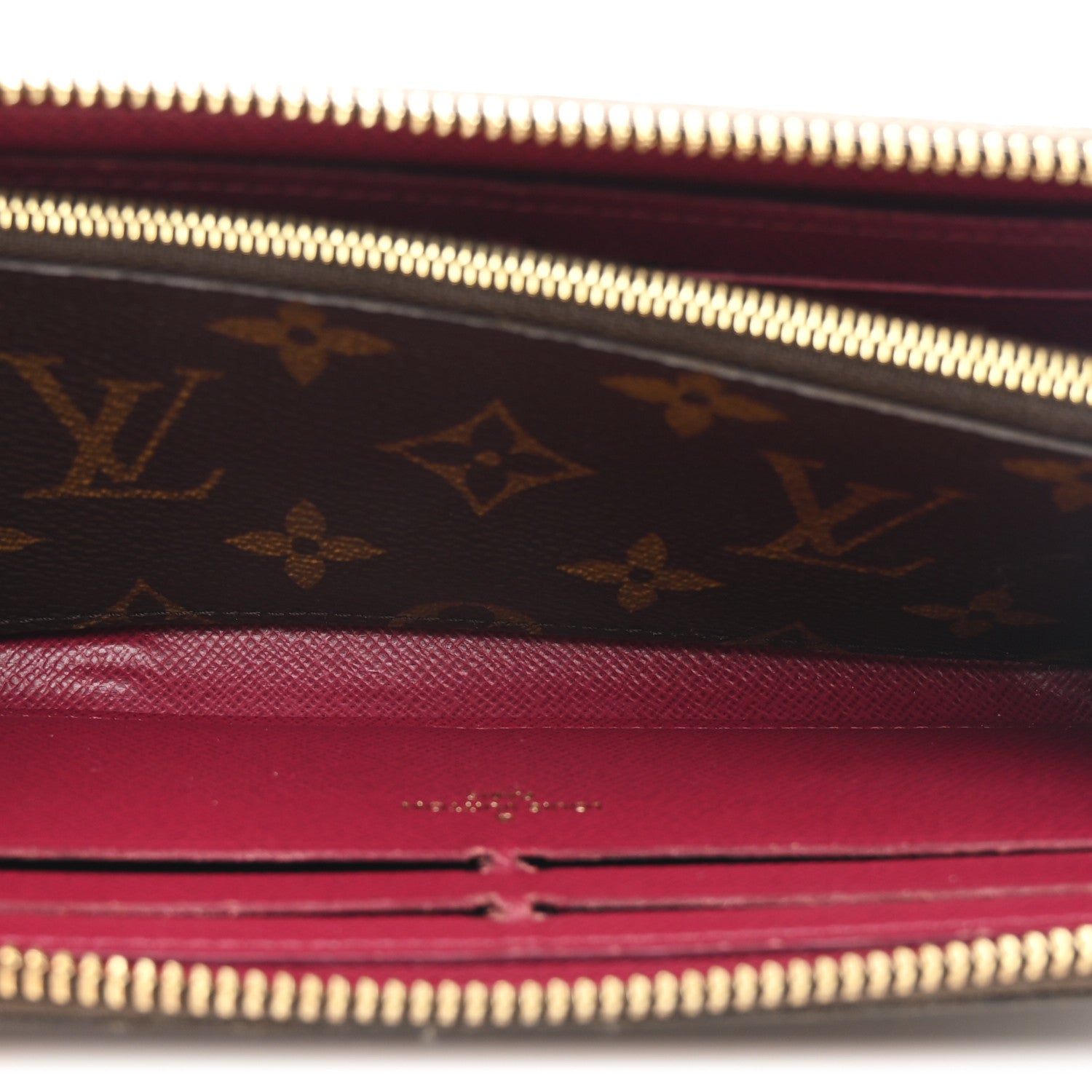 Louis Vuitton Monogram Clemence Wallet Fuchsia
