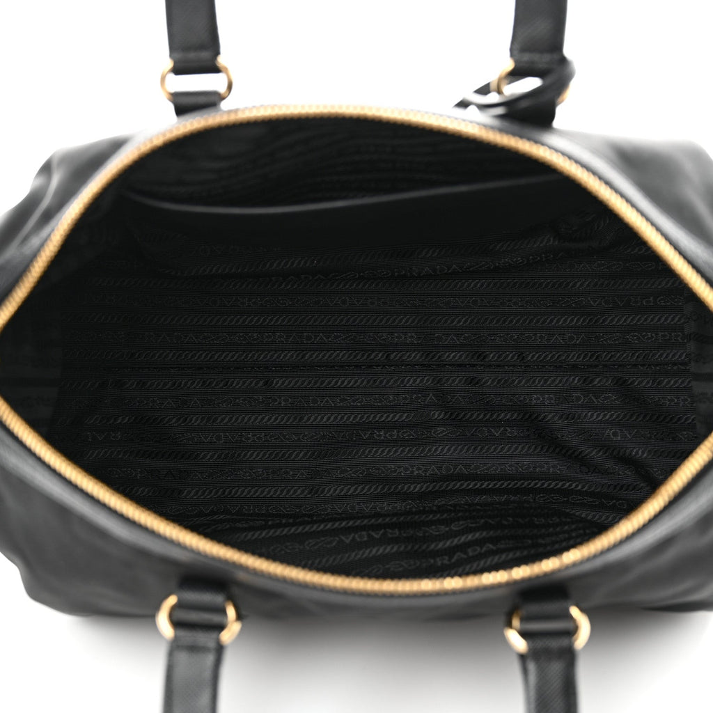Prada Re-Nylon Saffiano Medium Re-Edition 1978 Top Handle Bag Black