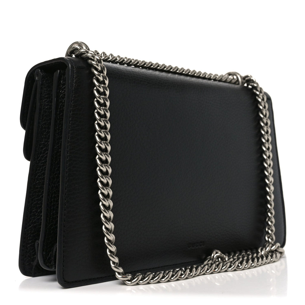 Gucci Pebbled Calfskin Small Dionysus Shoulder Bag Black
