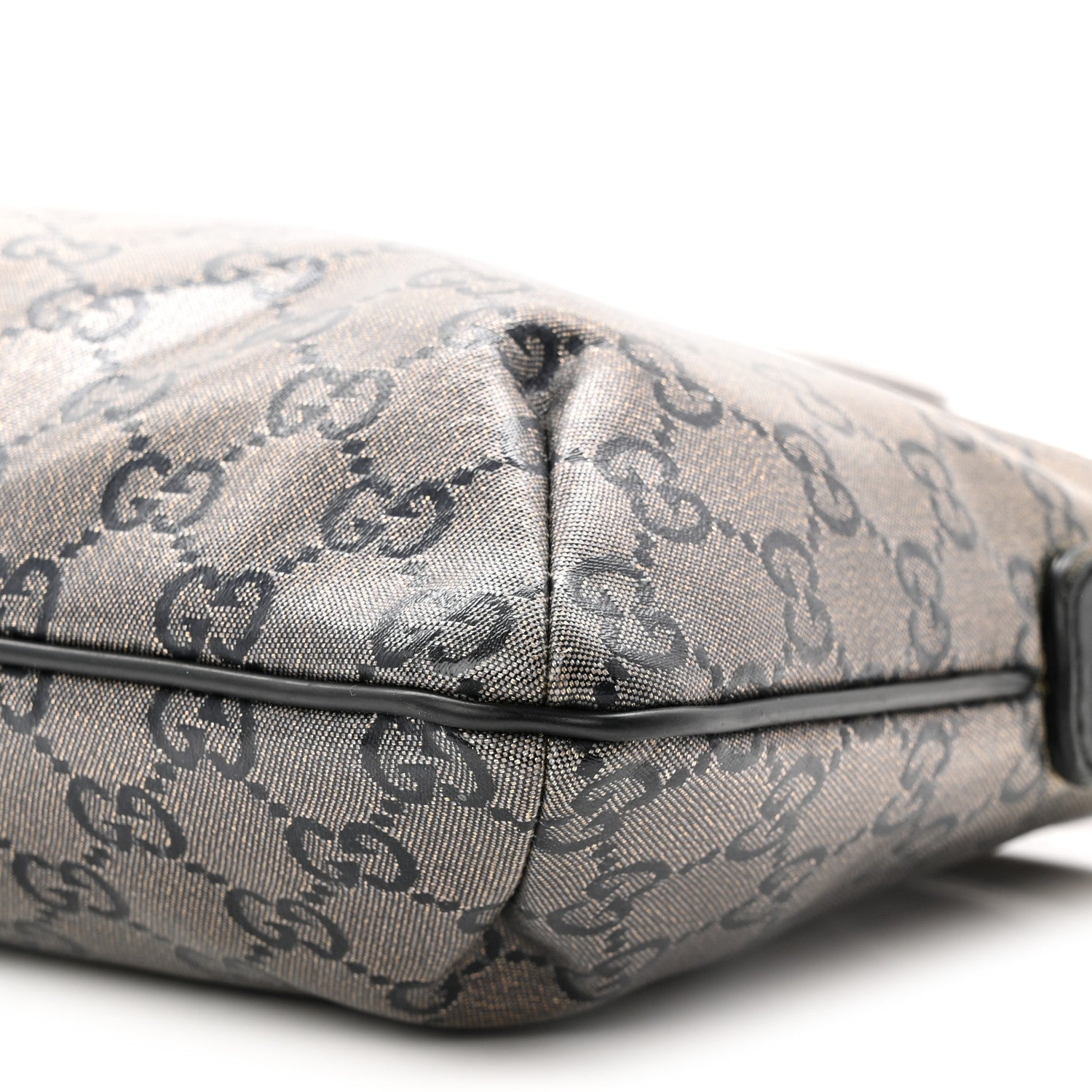 Gucci Crystal Monogram Small Flat Messenger Crossbody Navy