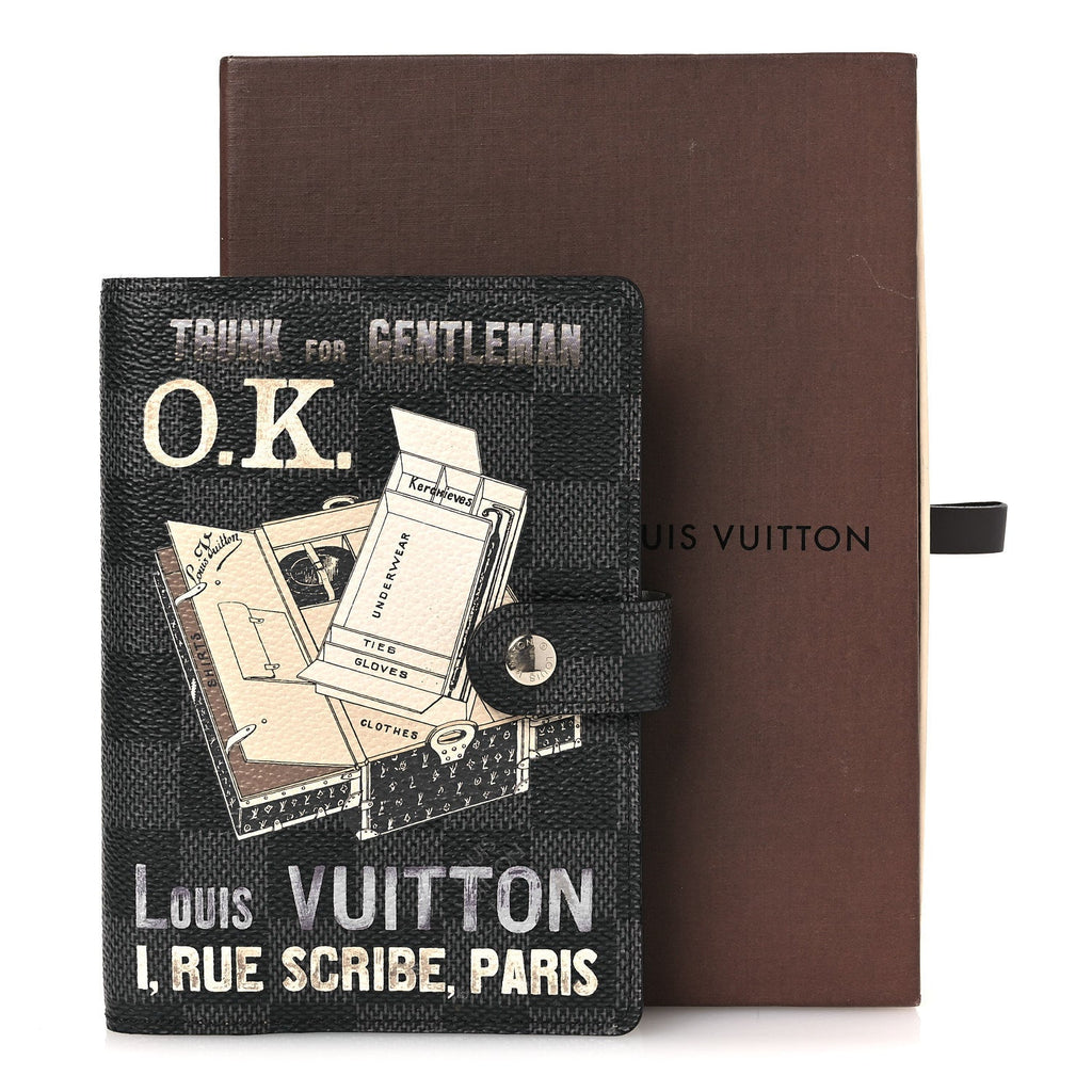 Louis Vuitton Damier Graphite Small Ring Trunks Agenda Cover