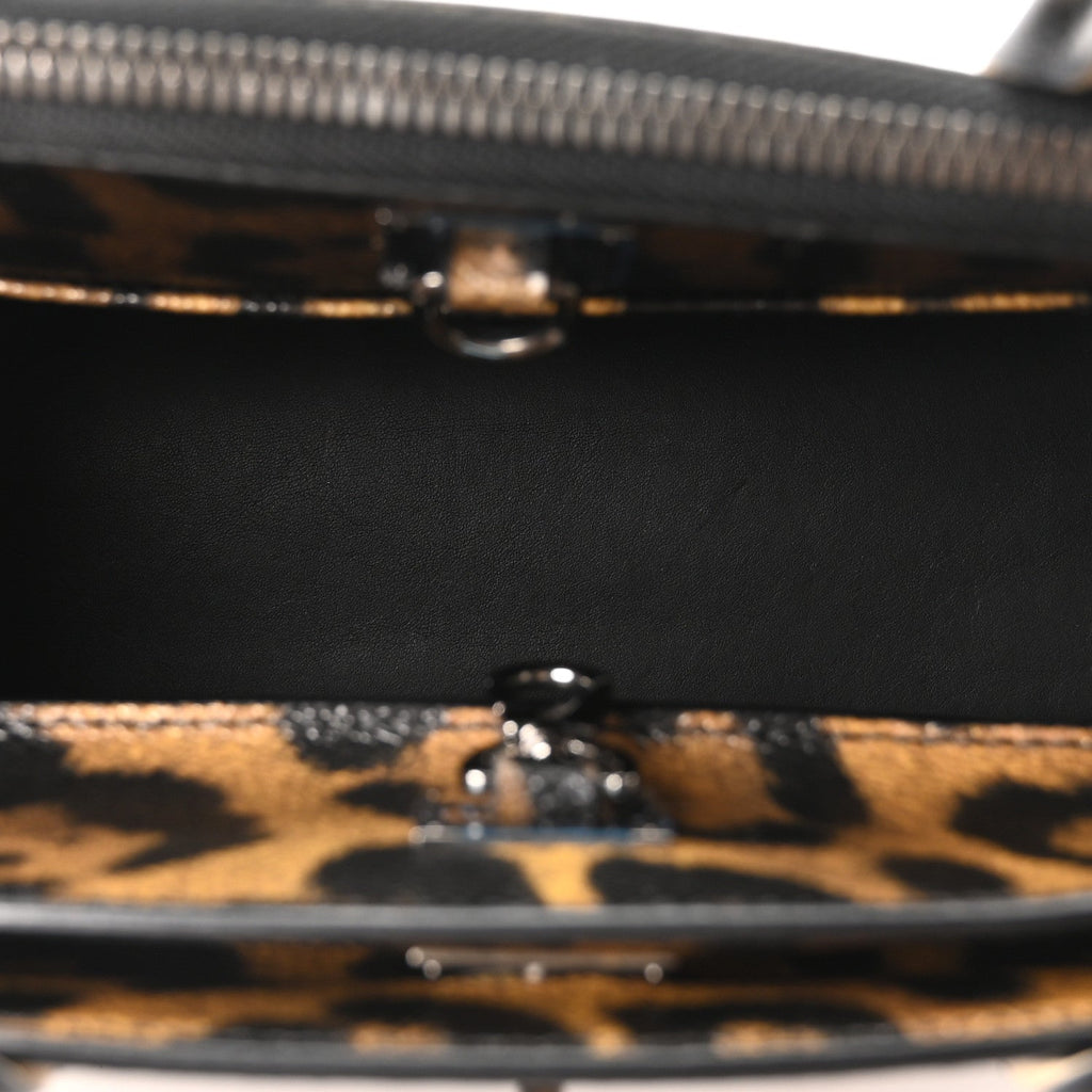 Louis Vuitton Canvas Calfskin Wild Animal Print City Steamer EW Marron