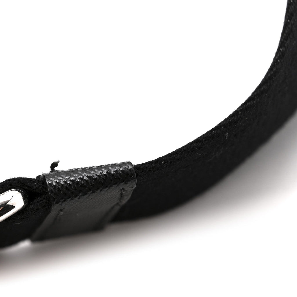 Prada Canapa Triangle Shoulder Bag Black