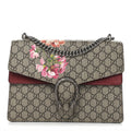Gucci GG Supreme Monogram Blooms Medium Dionysus Shoulder Bag Beige Multicolor Dry Rose