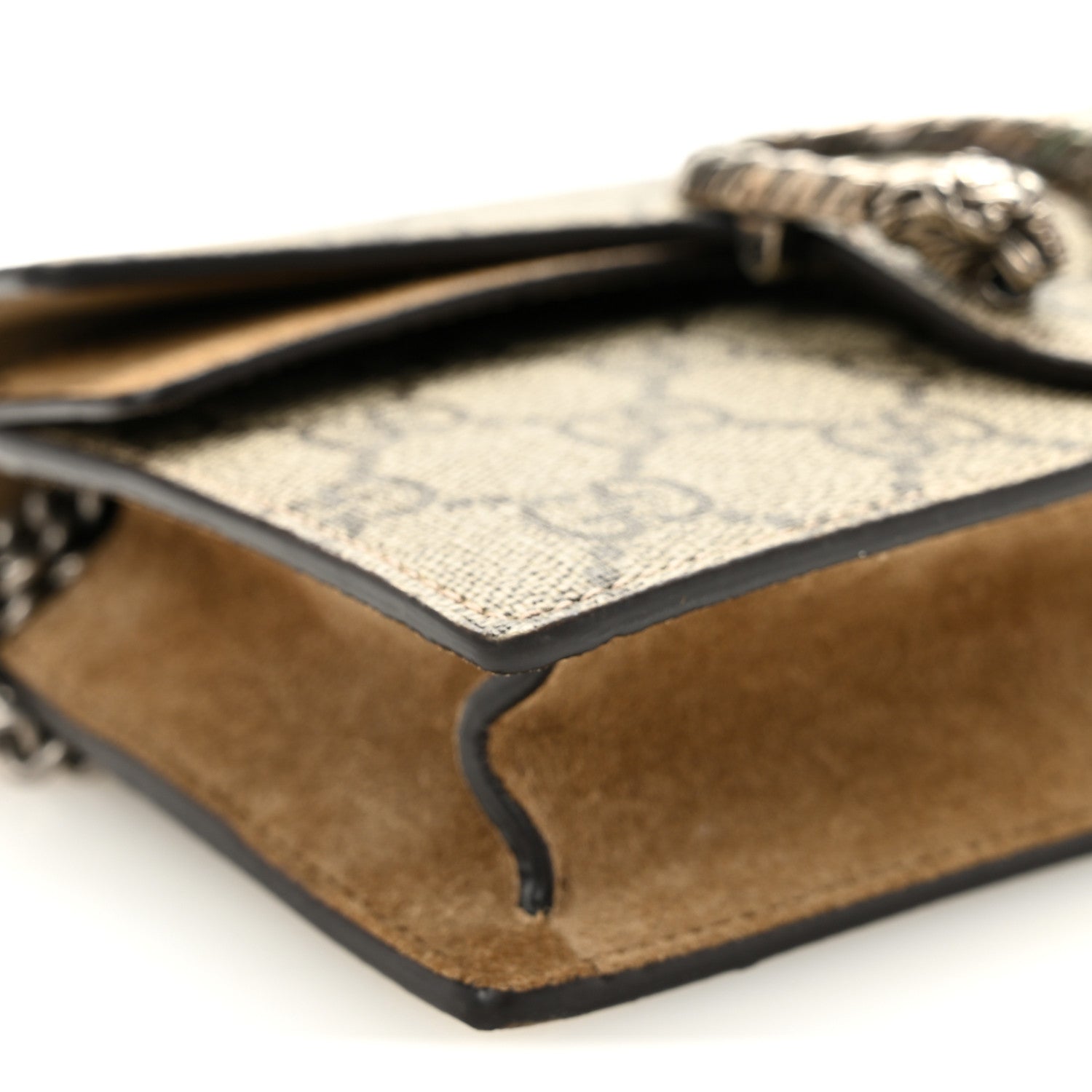 Gucci GG Supreme Monogram Super Mini Dionysus Shoulder Bag Taupe