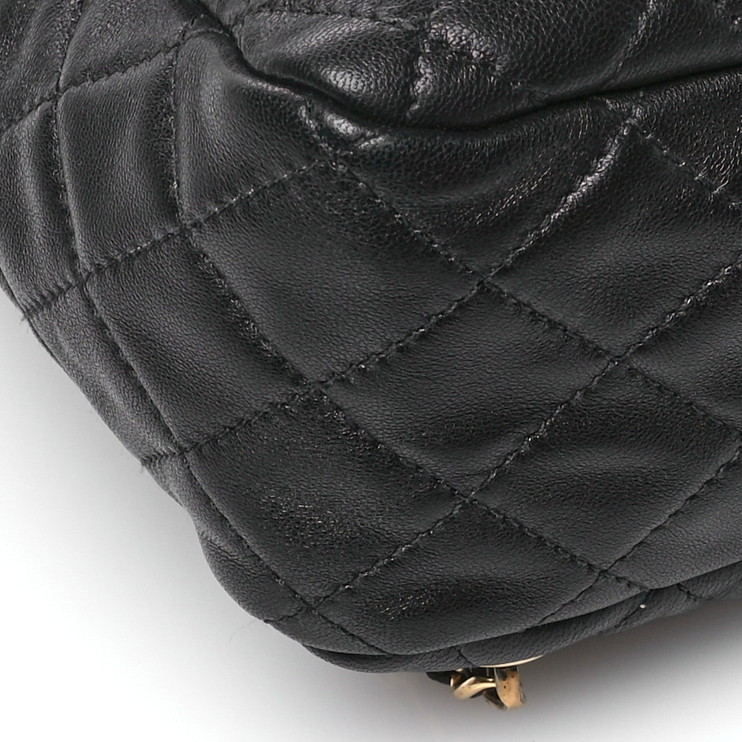 Chanel Lambskin Quilted Large In Seoul Backpack Black